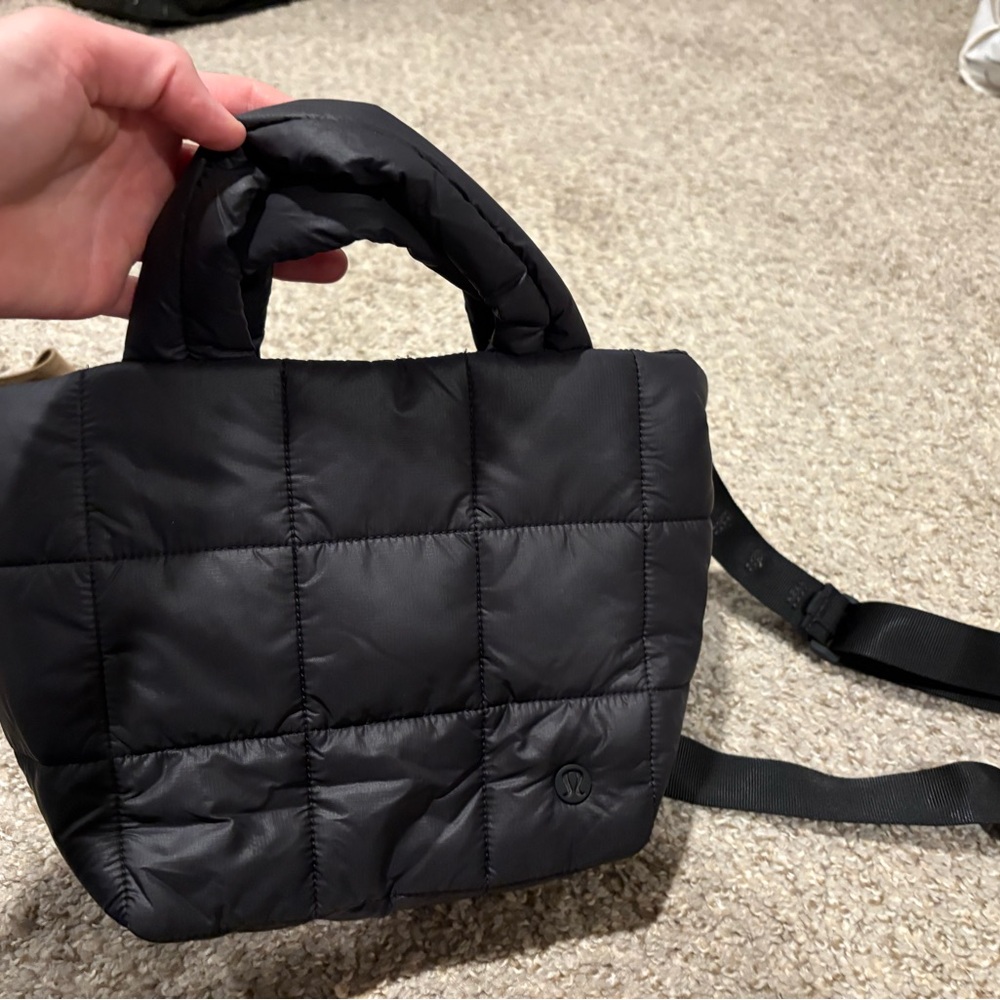 Lululemon Athletica Black Quilted Tote Bag